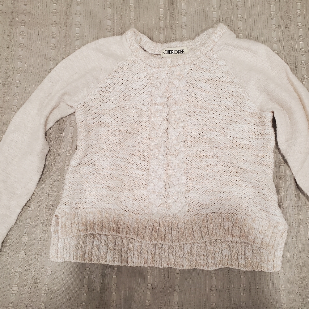 Knitted sweater for toddler girls